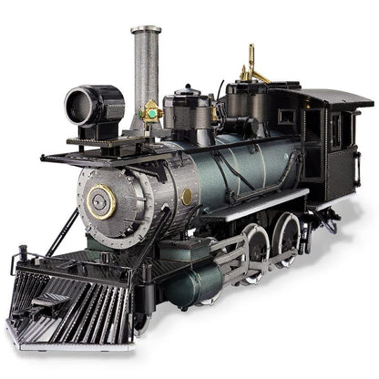 Piececool 3D Metal Puzzle Mogul Steam Engine Locomotive Model – 282 Pieces – Level 3 Difficulty – Stainless Steel DIY Train Model Kit- Age16+