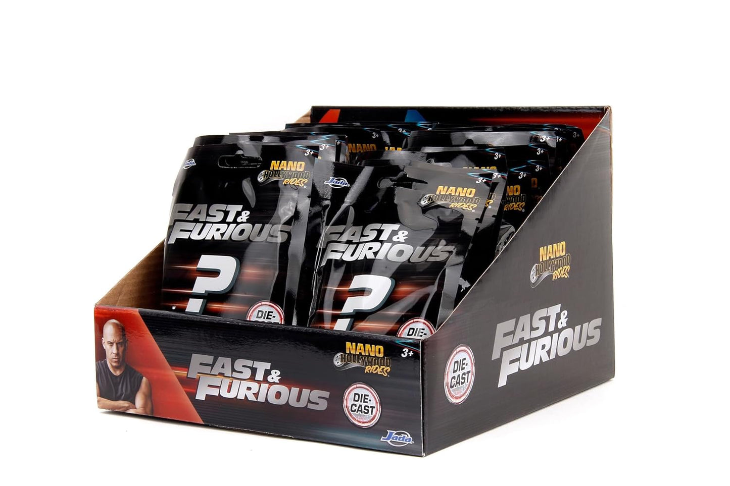 Jada Toys Fast & Furious Nano Cars Mystery Blind Bag – 1 Surprise Die-Cast Metal Car (4cm)