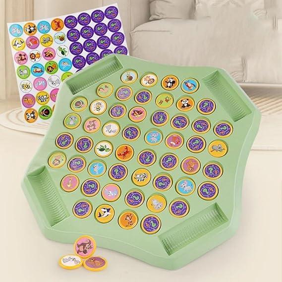 Flipping Chess Match Game for Kids | Montessori Memory Matching Board Game | Educational Animal & Fruit Puzzle for Ages 3+