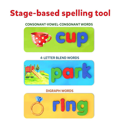 Skillmatics Preschool Learning Activity - Ready to Spell, Stage-Based Learning to Improve Vocabulary & Spelling, Educational Toy, Gifts for Boys & Girls Ages 4, 5, 6, 7 - Jaiman Toys
