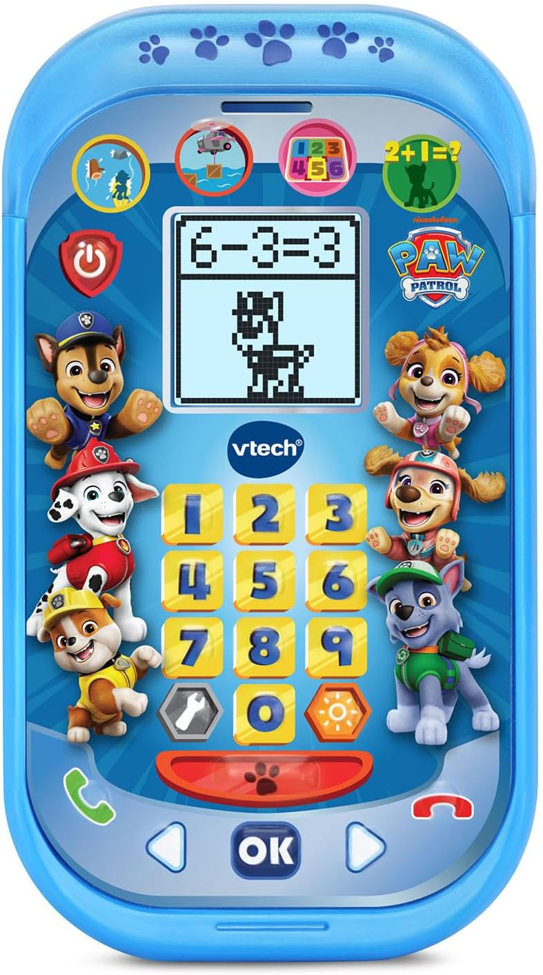VTech PAW Patrol Rescue Mission Learning Phone | Interactive Educational Toy Phone with 6 Character Buttons, Learning Games, Sounds & Mission Activities for Kids