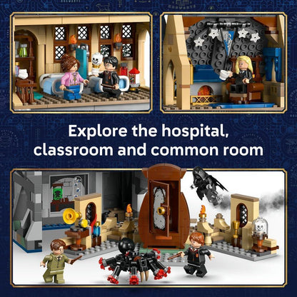 LEGO Harry Potter 76463 Hogwarts Castle: Hospital Wing Toy - DIY Miniature Model Kit with 7 Minifigures incl. Hermione & Ron - Gift Idea for 9+ Year Old Girls, Boys & Fans