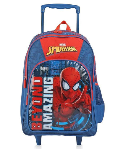 STRIDERS Spider-man 18 Inch Trolley School Bag for Kids Stylish, Easy to Carry Backpack for Boys Ages 8-12 - Jaiman Toys
