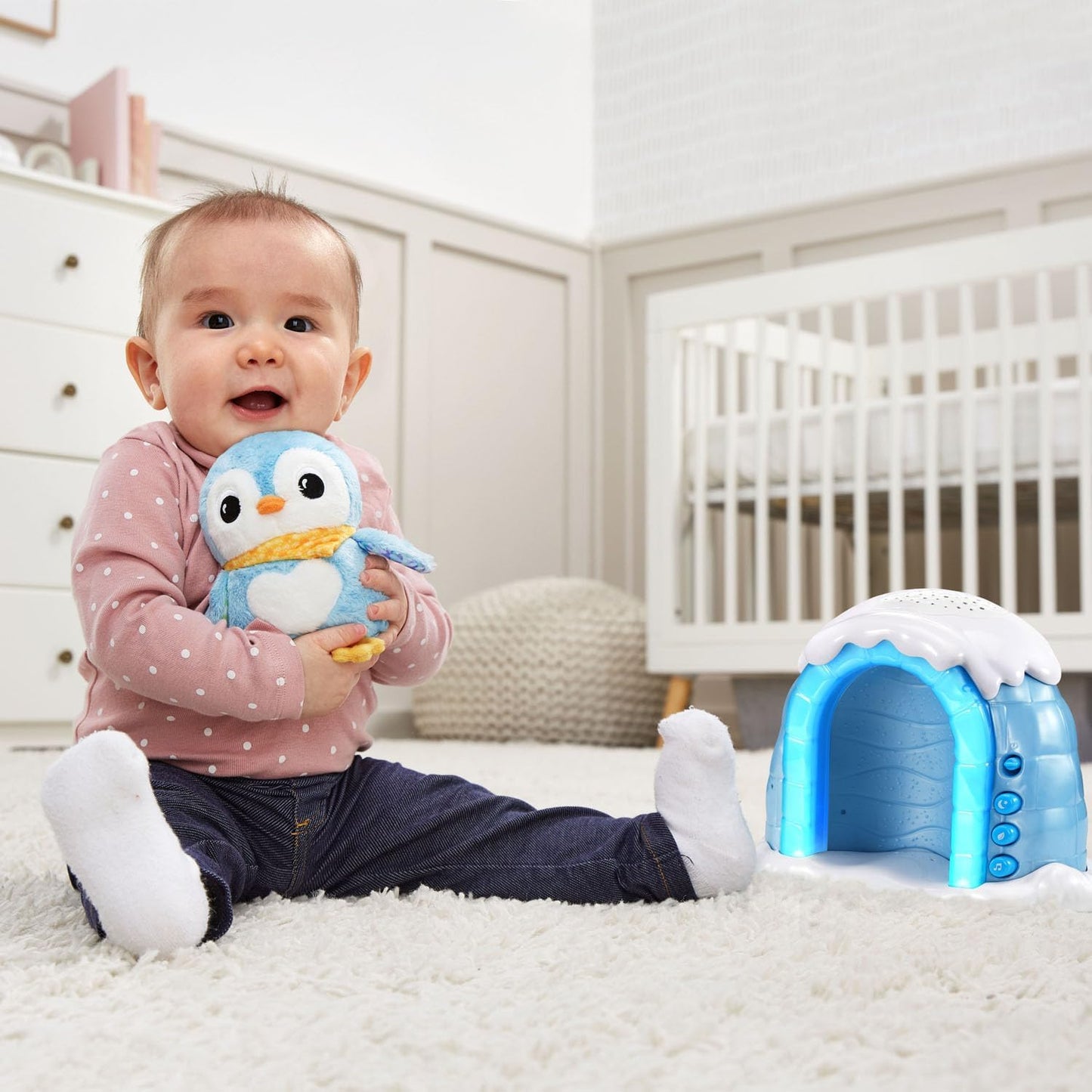 VTech Baby Soothing Starlight Igloo | Plush Penguin Sleep Aid with Night Light, Lullabies, Nature Sounds & Star Projection