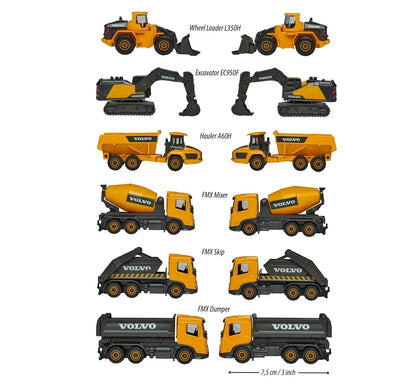 Majorette Volvo Construction Series – Single Pack Die-Cast Vehicle Playset - Jaiman Toys