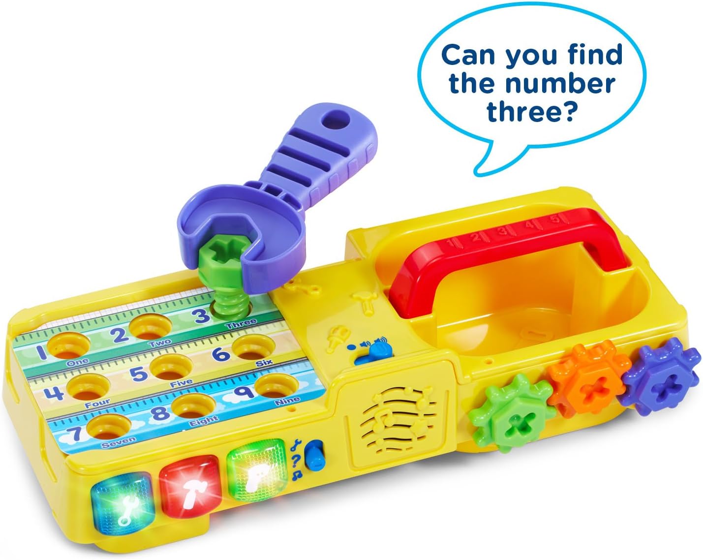 VTech Drill and Learn Toolbox | Interactive Pretend Play Tool Set with Electronic Drill, Lights, Sounds & Learning Activities for Toddlers
