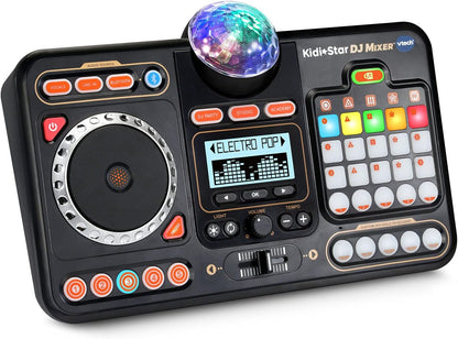 VTech Kidi Star DJ Mixer | Kids DJ Mixing Console with Bluetooth, DJ Turntable, Recording Studio, Sound Effects, Party Lights & Music Games | Interactive Music Toy