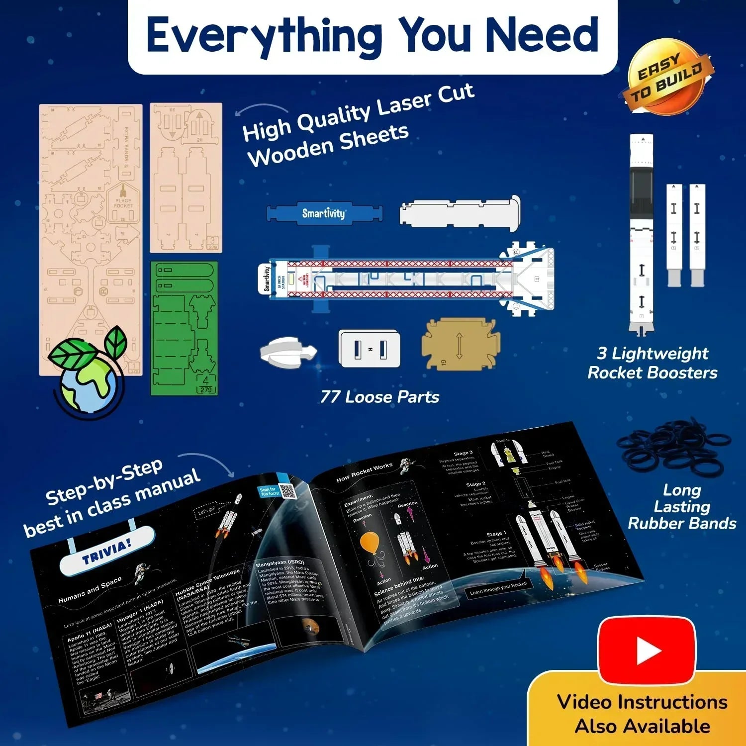 Smartivity Rocket Launcher Kit – DIY STEM Science Toy for Kids 6–12 - Jaiman Toys