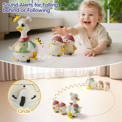 HOLA Baby 3-Pack Swinging Ducks Toys – Light & Music Tummy Time Toys for 6–18 Months - Jaiman Toys