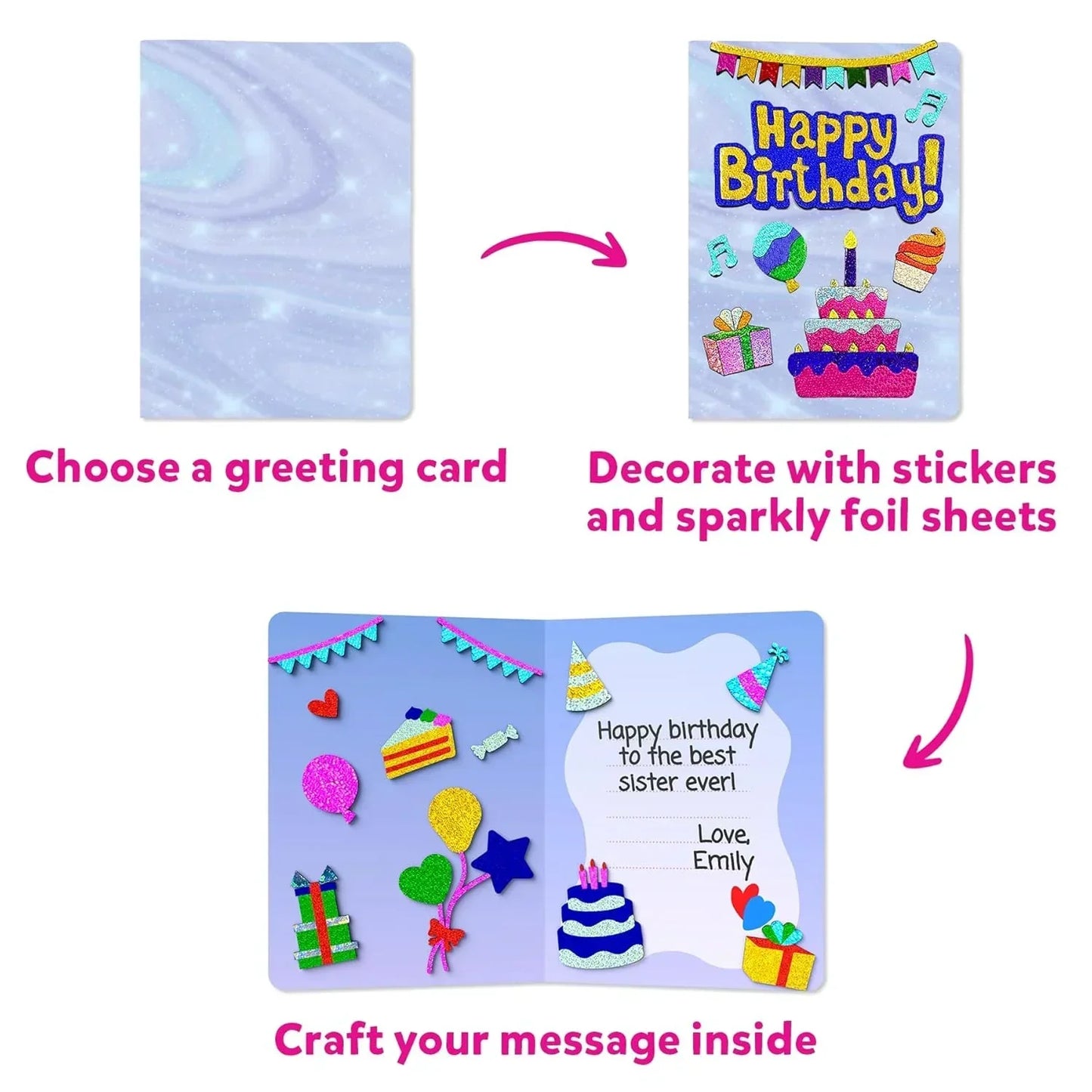 Skillmatics Art & Craft Activity-Foil Fun Card Making Set, No Mess Art for Kids, Craft Kits & Supplies, DIY Creative Activity, Gifts for Girls & Boys Ages 4, 5, 6, 7, 8, 9, Travel Toys - Jaiman Toys
