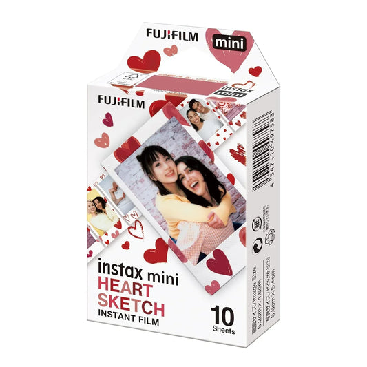 Fujifilm Instax Mini Heart Sketch Instant Film (10 Exposures) - Jaiman Toys
