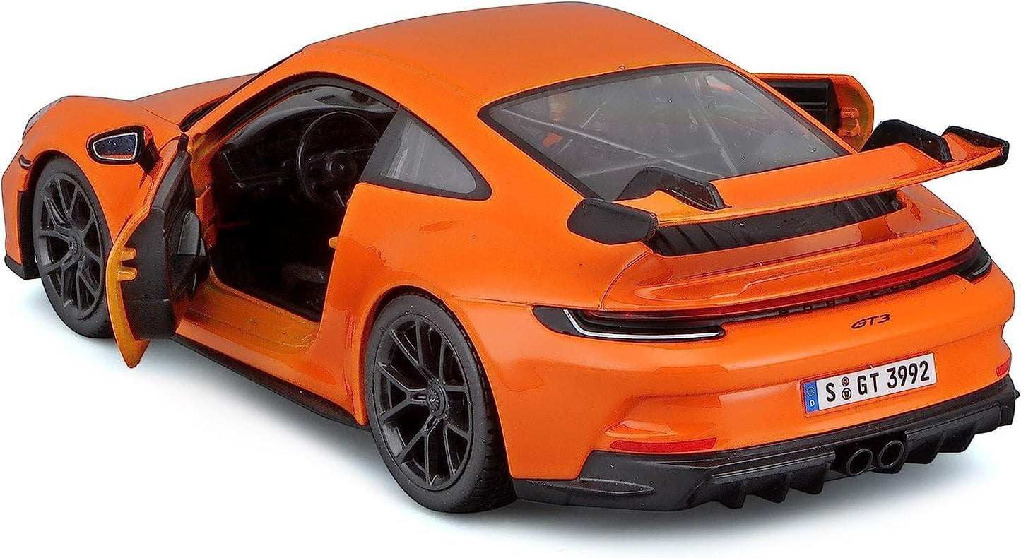 Bburago 1:24 Scale Die‑Cast Model – Porsche 911 GT3 (992) in Metallic Orange – 2021/2022 Edition - Jaiman Toys