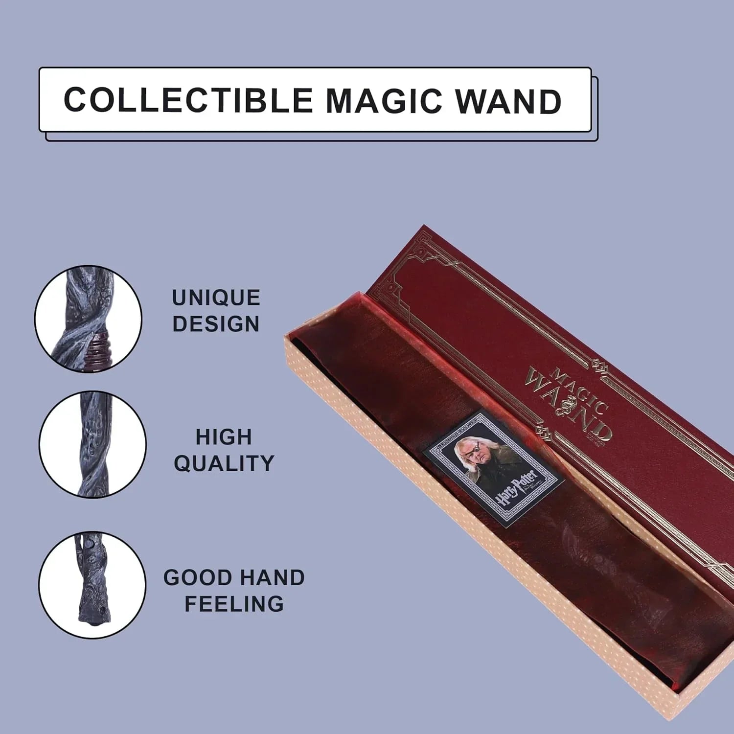 Classic Handcrafted Alastor Moody Wand with LED Light, 35 cm Wizard Stick Collectible for Cosplay Fans - Jaiman Toys
