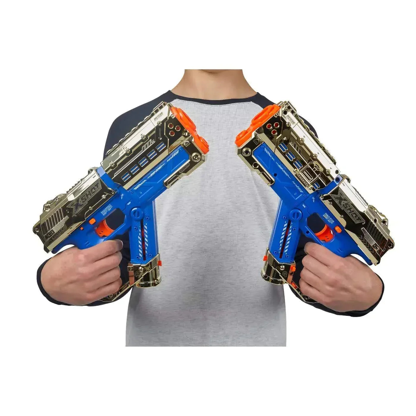 X-Shot Golden Chaos Meteor 2-Pack Foam Blaster Set – High-Performance Dart Guns for Kids 12+
