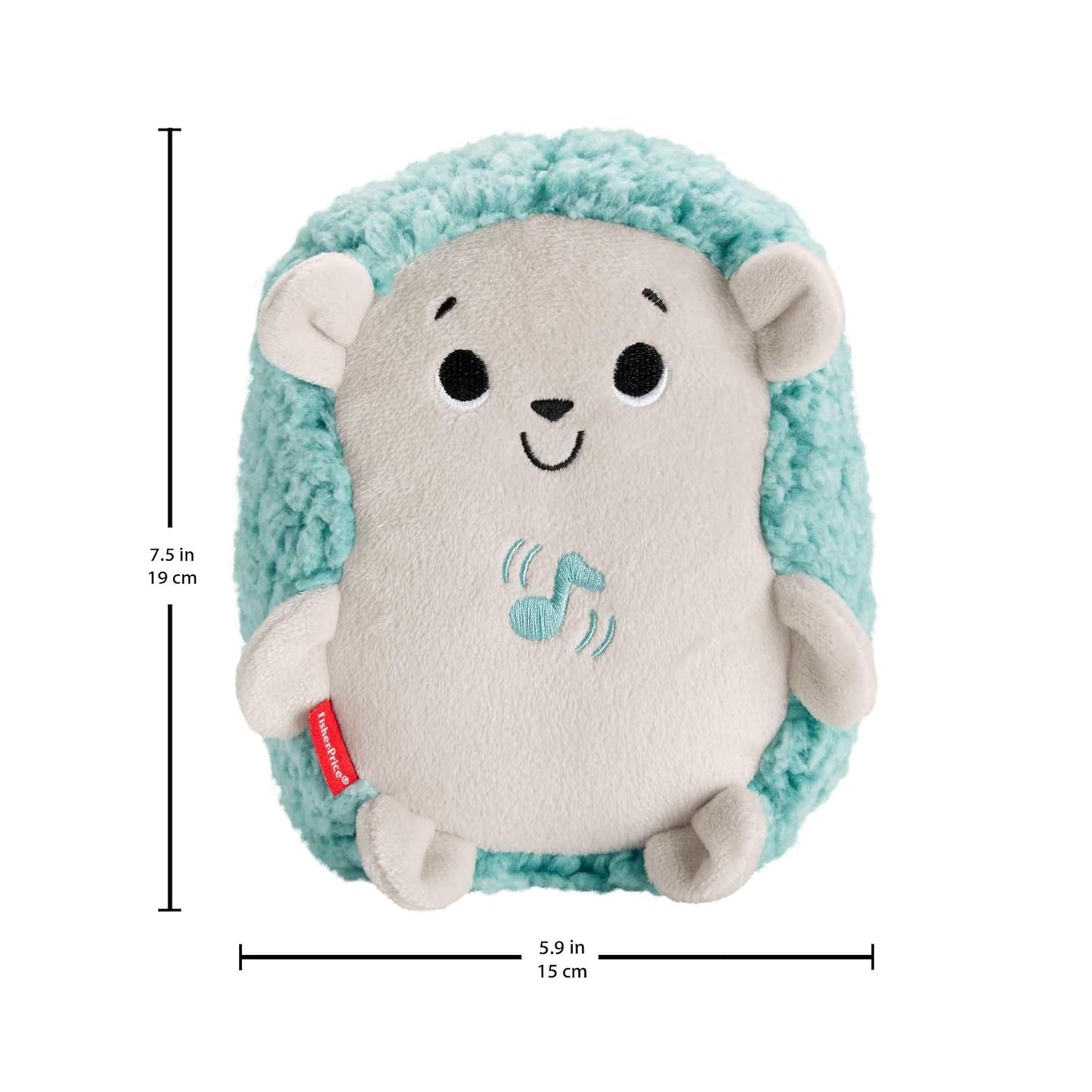 Fisher-Price Baby Hedgehog Musical Comforter Toy with Soothing Vibrations – Soft Plush Newborn Sleep Companion (Blue)