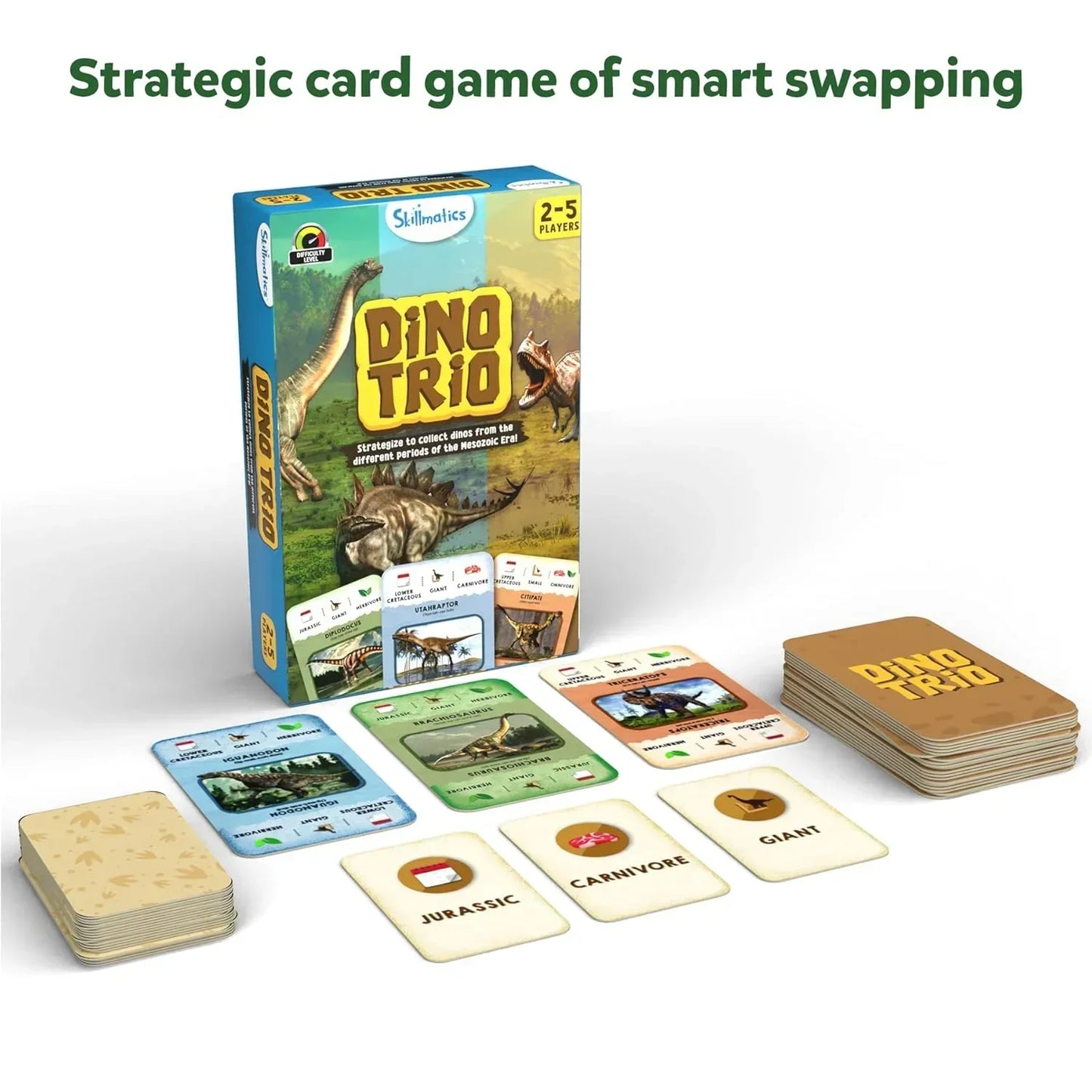 Skillmatics Ultimate Dinosaur Game Box - 3 Family Friendly Games in 1, Perfect for Kids Ages 5 and Up, Great Gift - Jaiman Toys
