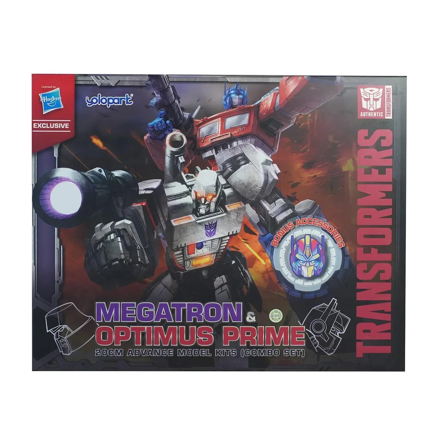 Transformers Yolopark X Optimus Prime & Megatron Combo Pack Collectible Action Figure (Advanced Model Kit) - Jaiman Toys