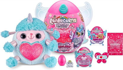 Rainbo'corns Fairy'corn Surprise Series - Collectable Plush Toy - Ultimate Surprise Egg, Portable Fairy Wings - Blue - Jaiman Toys