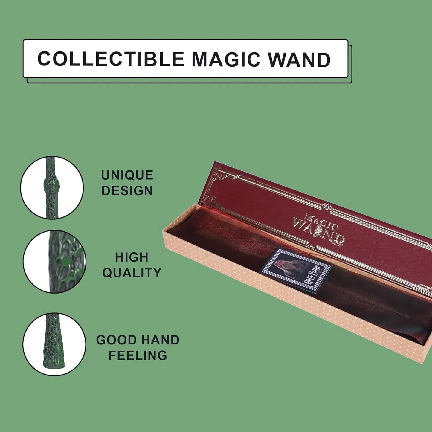 Classic Handcrafted Albus Dumbledore Master Wand II with LED, 35 CM Collectible Wizard Stick for Cosplay - Jaiman Toys