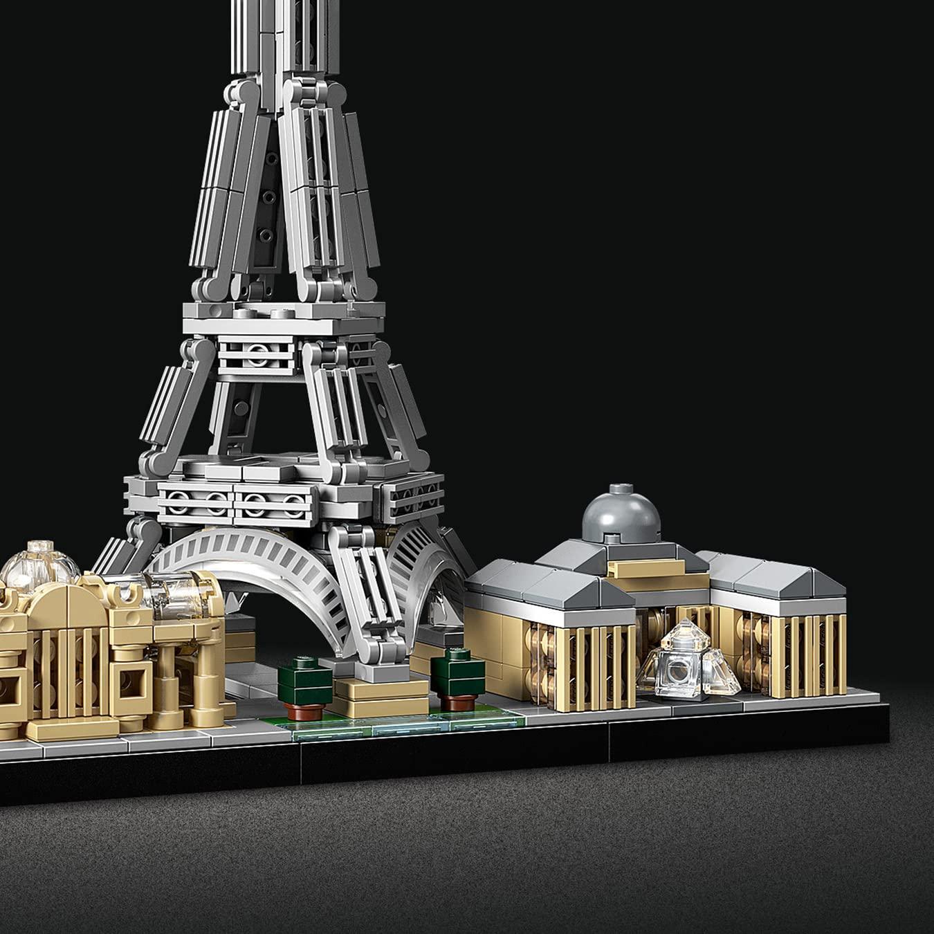 LEGO Architecture 21044 Paris Skyline, Collectible Model Building Kit with Eiffel Tower and The Louvre