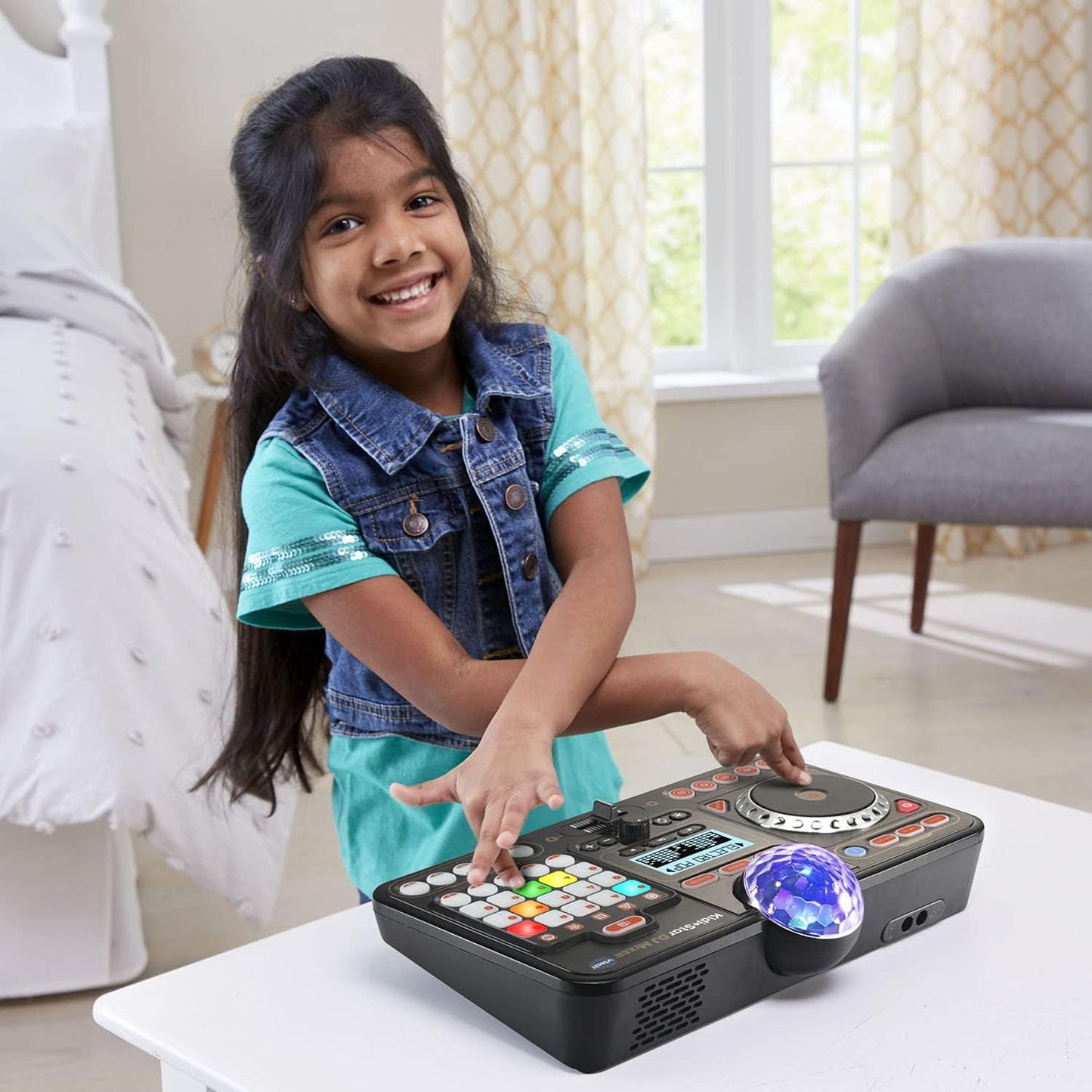 VTech Kidi Star DJ Mixer | Kids DJ Mixing Console with Bluetooth, DJ Turntable, Recording Studio, Sound Effects, Party Lights & Music Games | Interactive Music Toy