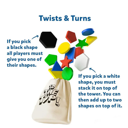 Skillmatics Board Game - 2 The Top, Matching & Balancing Game With A Twist, Match Colors & Shapes, Fun Family Friendly Game, For Kid - Jaiman Toys
