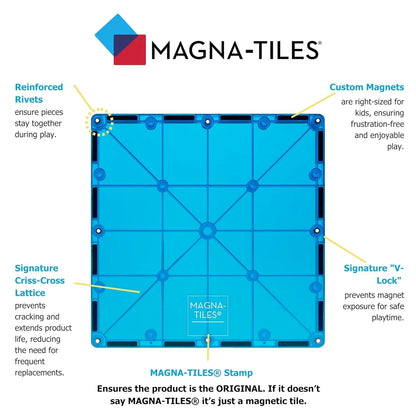 Magna-Tiles Magnetic Building Toys, Clear Colors Set (32 Pieces) - Jaiman Toys