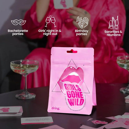 Dring Girls Gone Wild Card Game: The Ultimate House Party Game for Girls | 75 Cards of Fun for Bachelorettes & Girls Night!" - Jaiman Toys