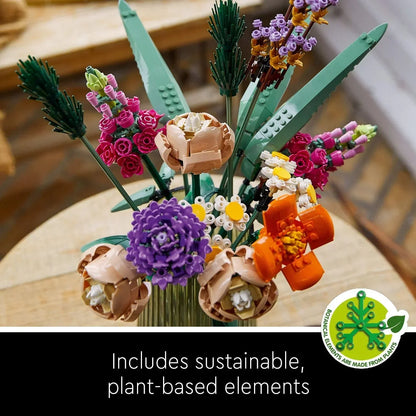 LEGO 10280 Flower Bouquet Building Kit (756 Pieces) ; Botanical Collection