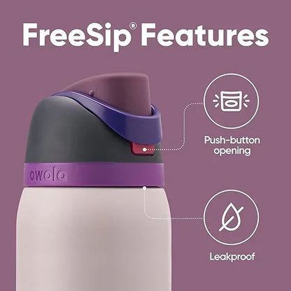 Owala FreeSip Insulated Stainless Steel Water Bottle with Straw for Sports, Travel, and School 24 OZ | 710 ML (White) - Jaiman Toys