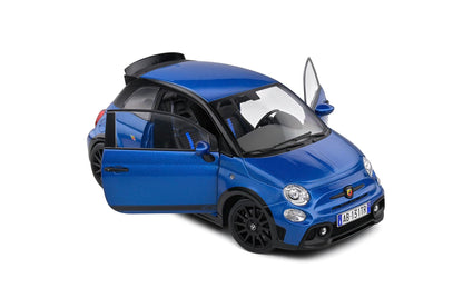 Solido 1:18 Fiat 500 Abarth Die-Cast Model Car – Blue Collector Scale Sports Hatchback