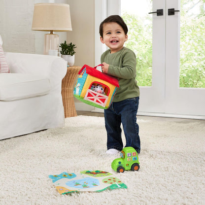 VTech Baby Barnyard Adventure Playset | Interactive Farm Playset with Plush Animals, Musical Tractor, Lights, Sounds & Early Learning Activities