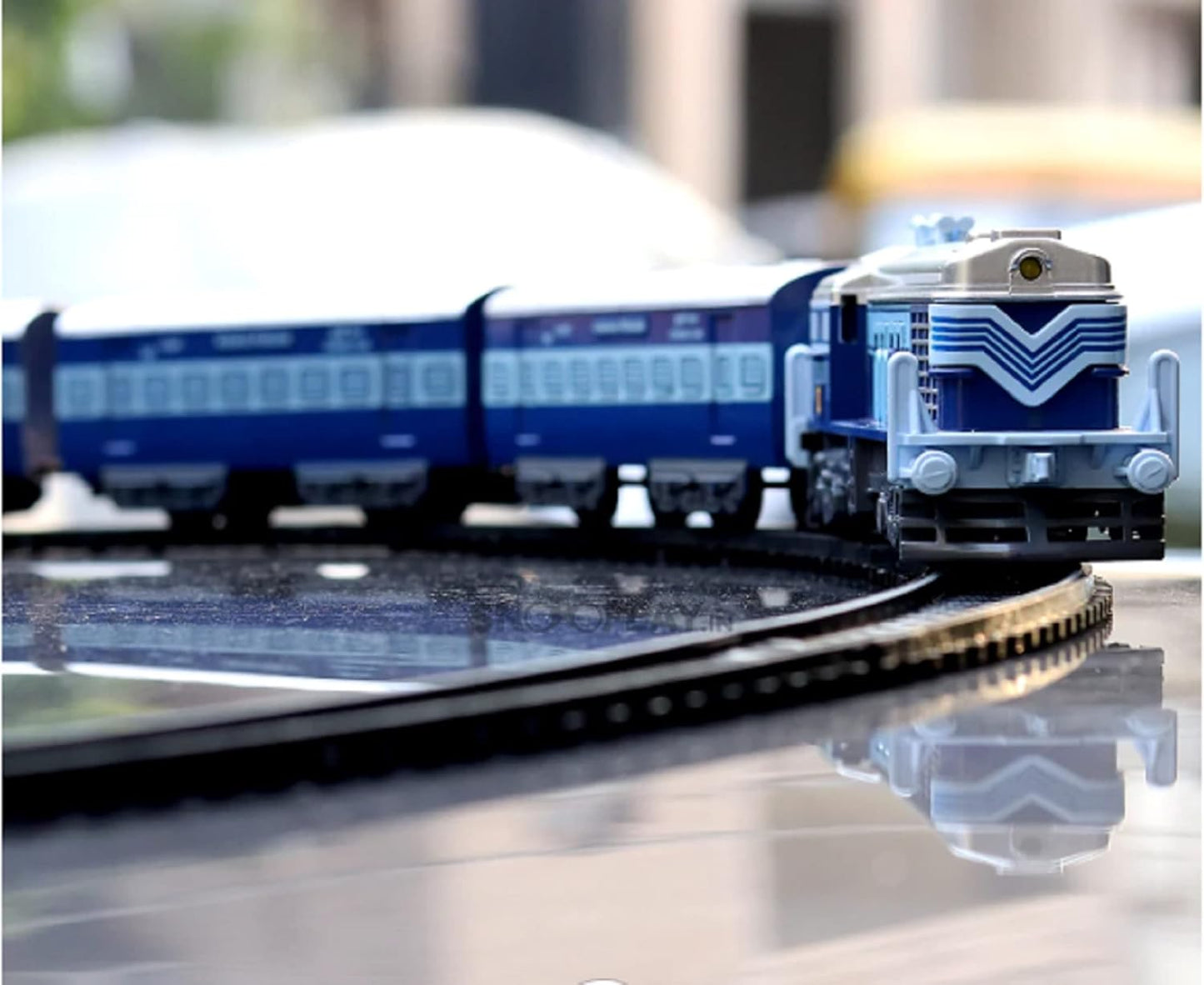 Centy Passenger Toy Train Set with Track | Battery Operated Indian Railway Train | LED Light | Age 3+