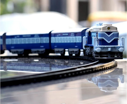 Centy Passenger Toy Train Set with Track | Battery Operated Indian Railway Train | LED Light | Age 3+