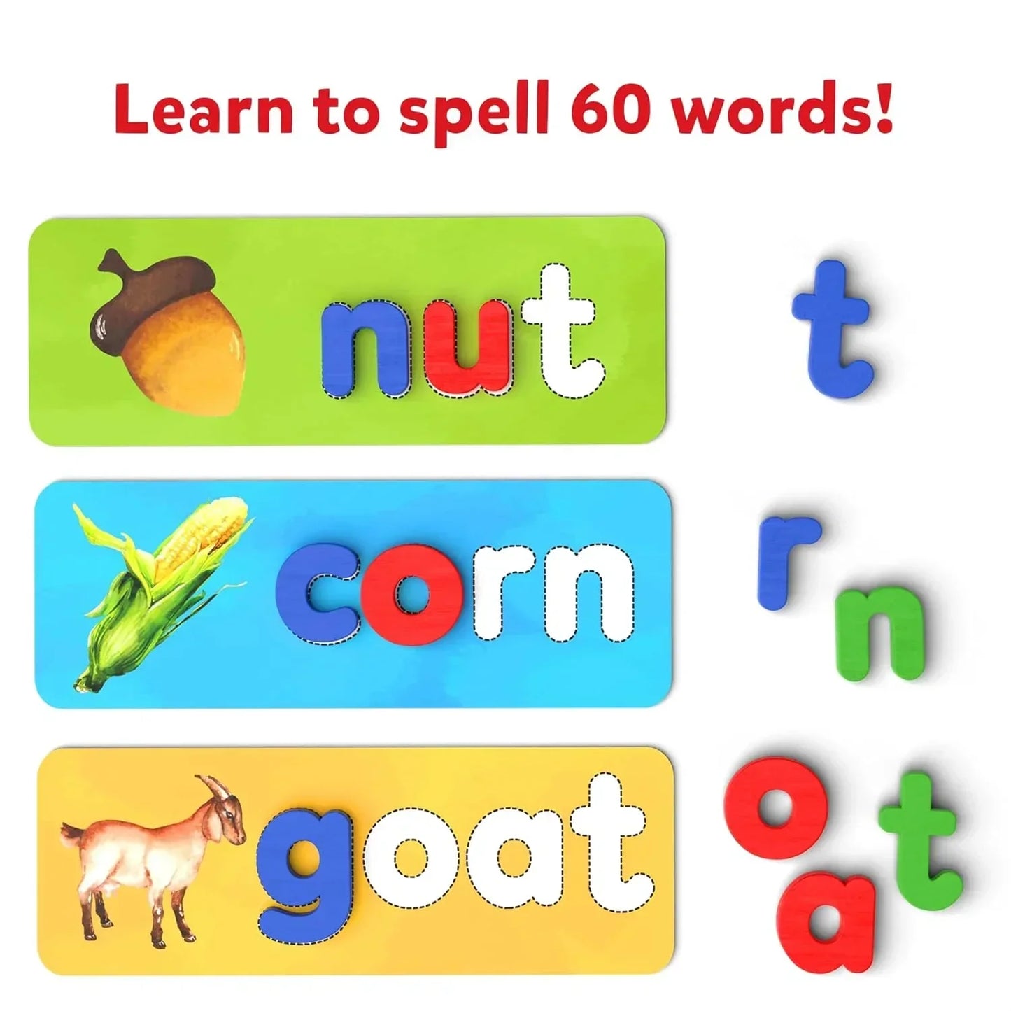 Skillmatics Preschool Learning Activity - Ready to Spell, Stage-Based Learning to Improve Vocabulary & Spelling, Educational Toy, Gifts for Boys & Girls Ages 4, 5, 6, 7 - Jaiman Toys
