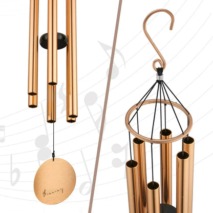 KallaG Wind Chimes 42 Inch Rose Gold – Premium Outdoor Tuned Aluminum Wind Chime for Garden & Balcony Decor