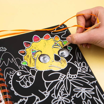 Scratch Art Friends: Dinosaurs by Bookoli - Jaiman Toys