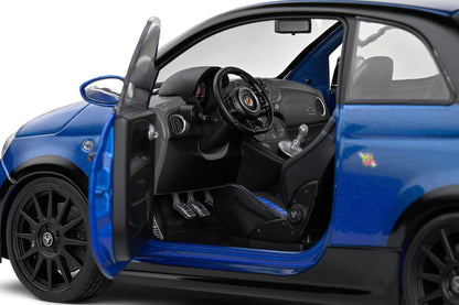 Solido 1:18 Fiat 500 Abarth Die-Cast Model Car – Blue Collector Scale Sports Hatchback
