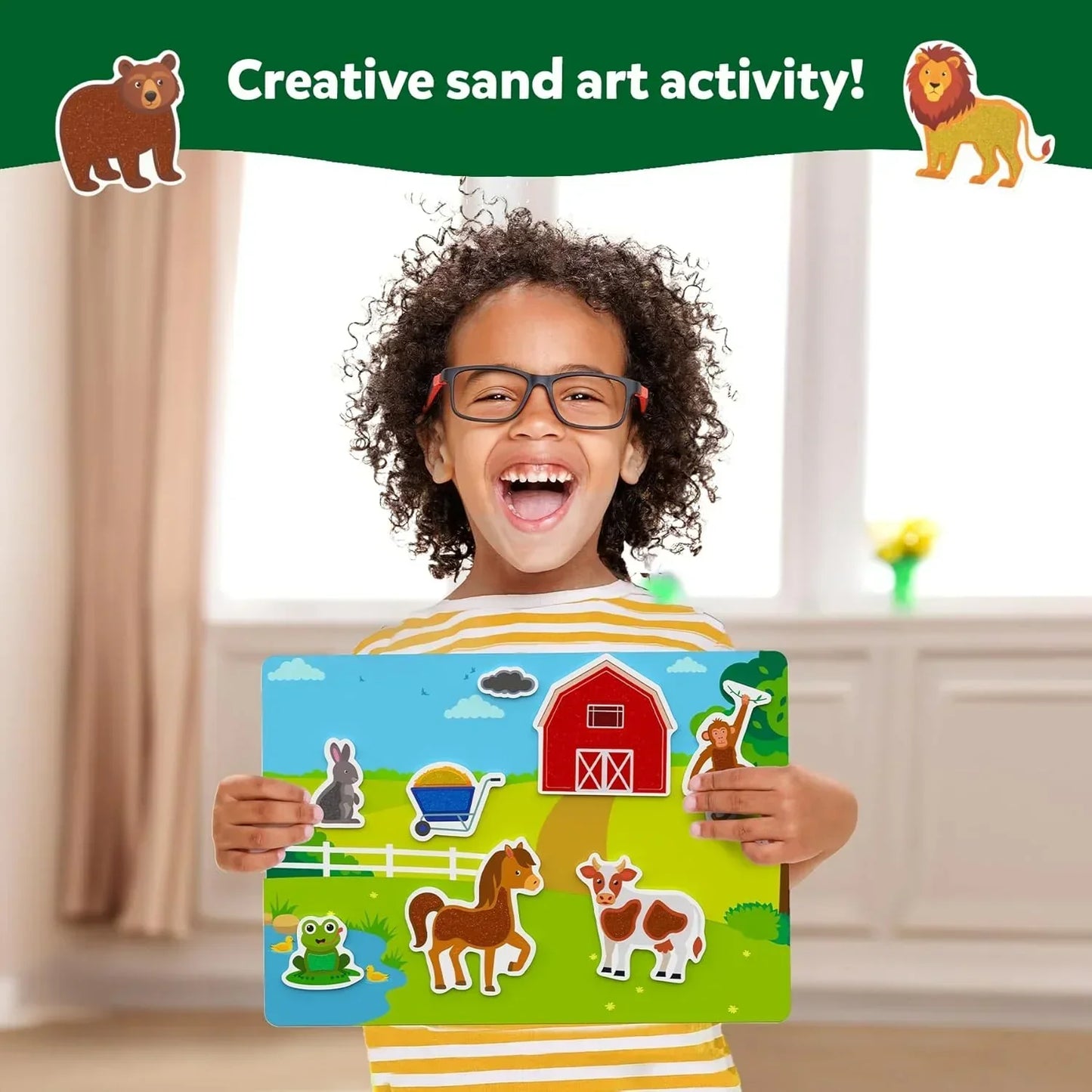 Skillmatics Art & Craft Activity - Sand-Tastic Art Animals, Sand Art for Kids, Craft Kits & Supplies, DIY Creative Activity, Gifts for Girls & Boys Ages 4, 5, 6, 7, 8, 9, 10 - Jaiman Toys