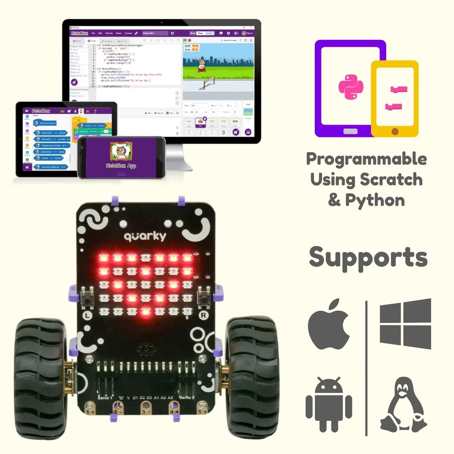 STEMpedia Quarky Innovator Kit – AI & Robotics Learning Kit for Kids 7+ | 30+ AI & ML Projects | Best AI Robot Toy Kit for STEM Education - Jaiman Toys