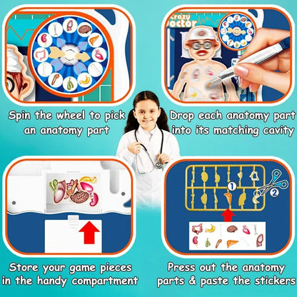 Crazy Doctor Operation Board Game – Precision Surgery Fun - Jaiman Toys