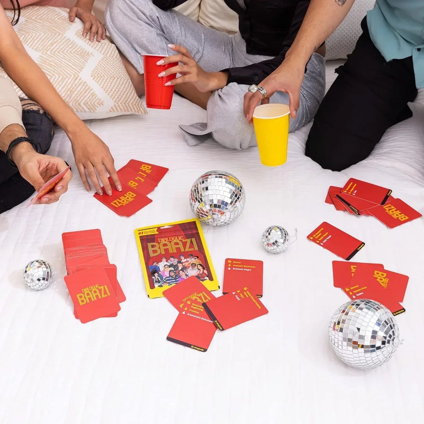 Dialogue Baazi Card Game : The Ultimate Bollywood Party Game | 100 Cards of Filmy Fun for Friends & Adults - Jaiman Toys