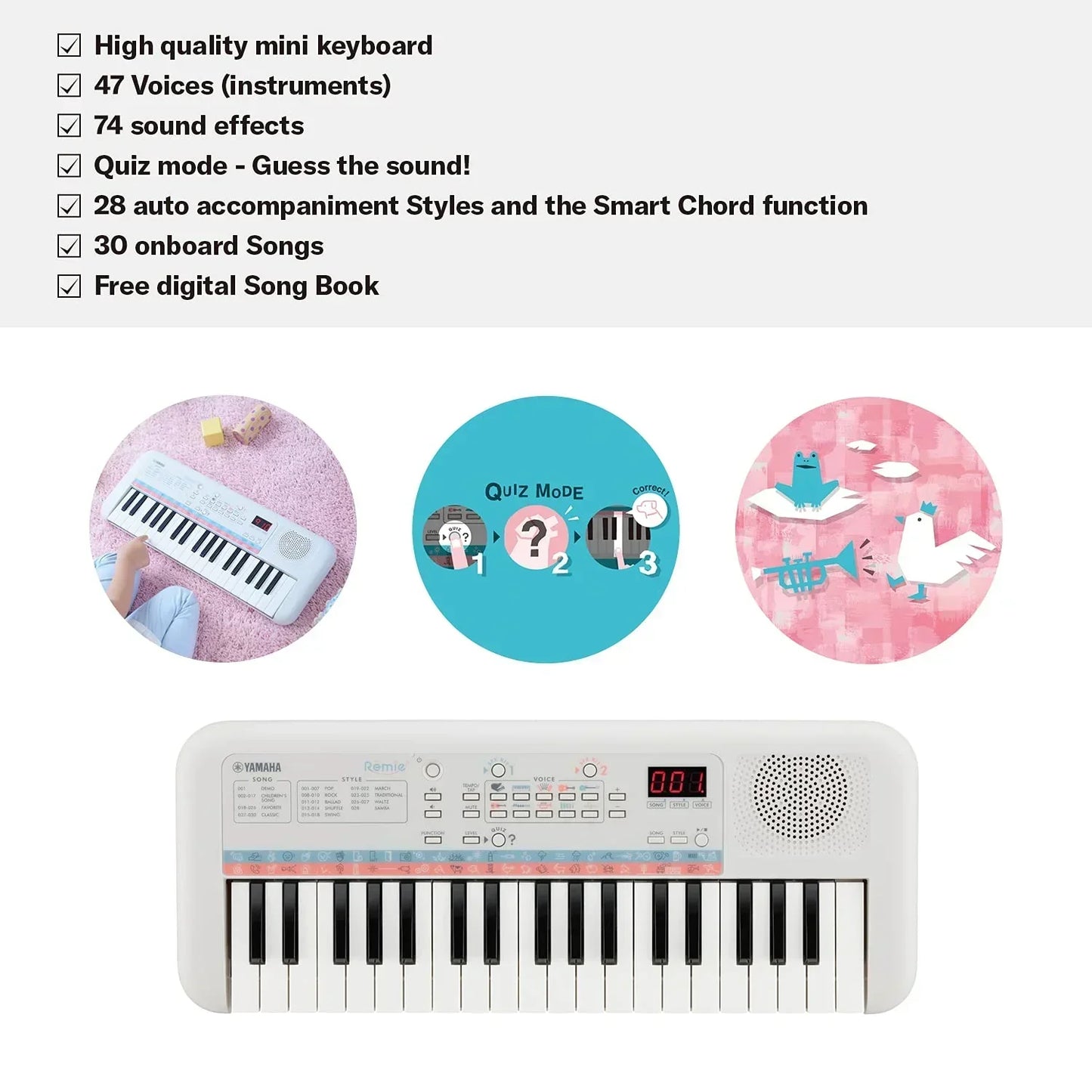 Yamaha Remie PSS-E30 37-Key Portable Mini Keyboard - Jaiman Toys