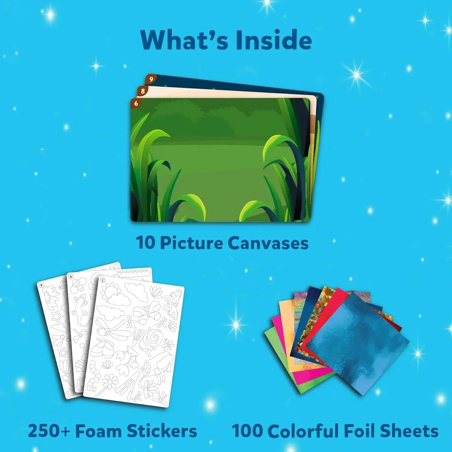 Skillmatics Art & Craft Activity - Foil Fun Bugs & Butterflies, No Mess Art for Kids, Craft Kits & Supplies, DIY Creative Activity, for Boys & Girls Ages 4, 5, 6, 7, 8, 9, Travel Toys - Jaiman Toys