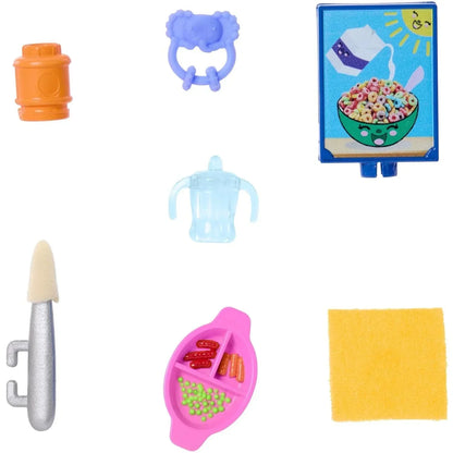 Barbie Skipper Doll & Playset with Accessories, Babysitting Set Themed to Mealtime, Color-Change Toy Play - Jaiman Toys