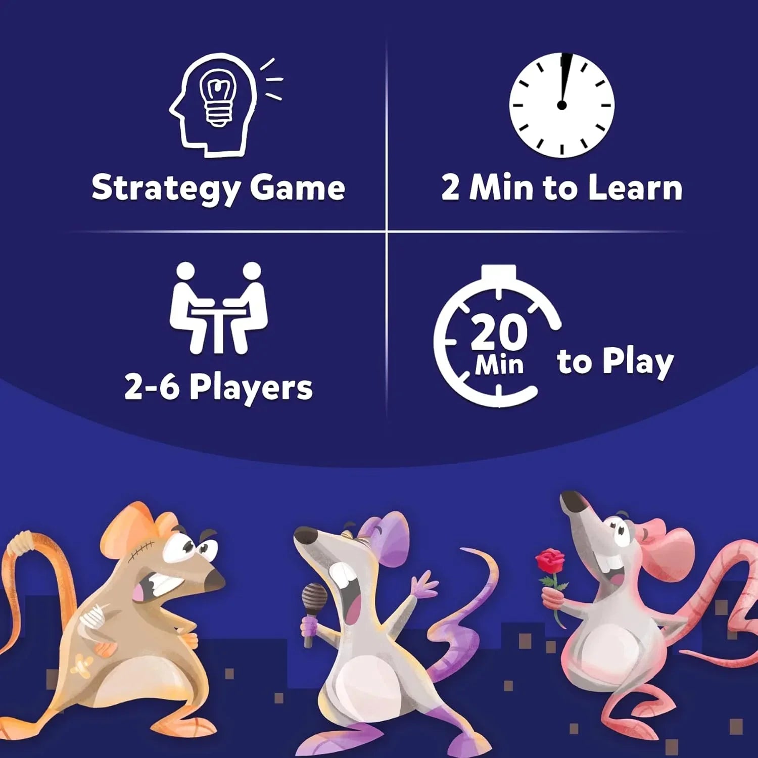 Skillmatics Card Game - Ratty Ruckus, Fun for Family Game Night, Perfect for Board Game Lovers, Gifts for Girls, Boys, Teens, Adults Ages 6, 7, 8, 9 and Up, Tic-Tac-Toe with a Twist - Jaiman Toys