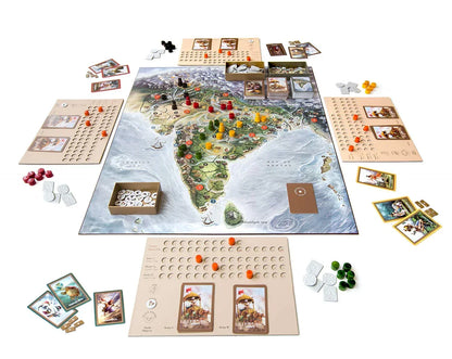 Go India Games - BHARATA 600 BC - Strategy Board Game for Teens, Adults and Family (It Includes 2 Games in one Box!) - Jaiman Toys