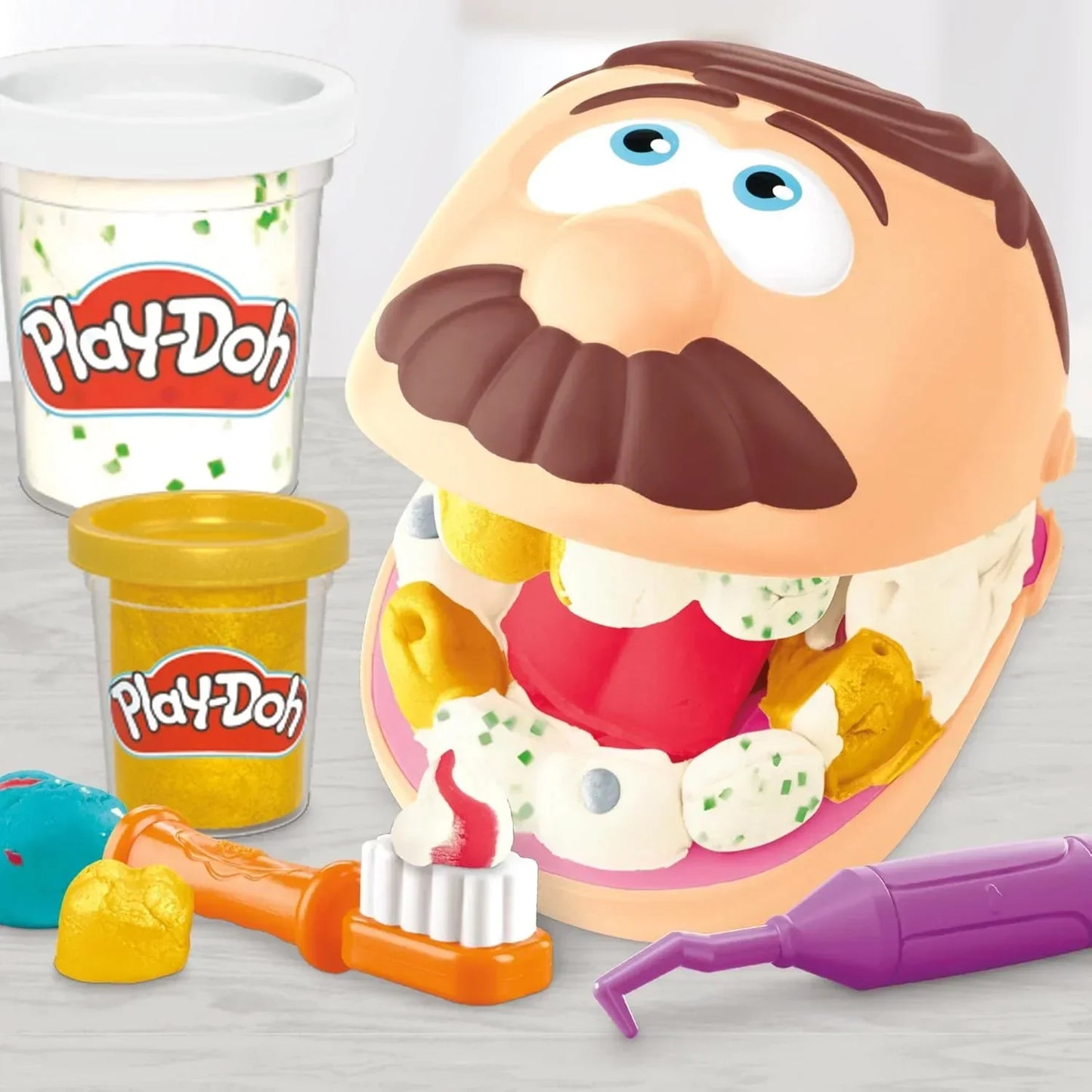 Play-Doh Fillin’ & Drillin’ Dentist Playset – Creative Tooth-Themed Fun with Tools & Non-Toxic Modeling Compound - Jaiman Toys