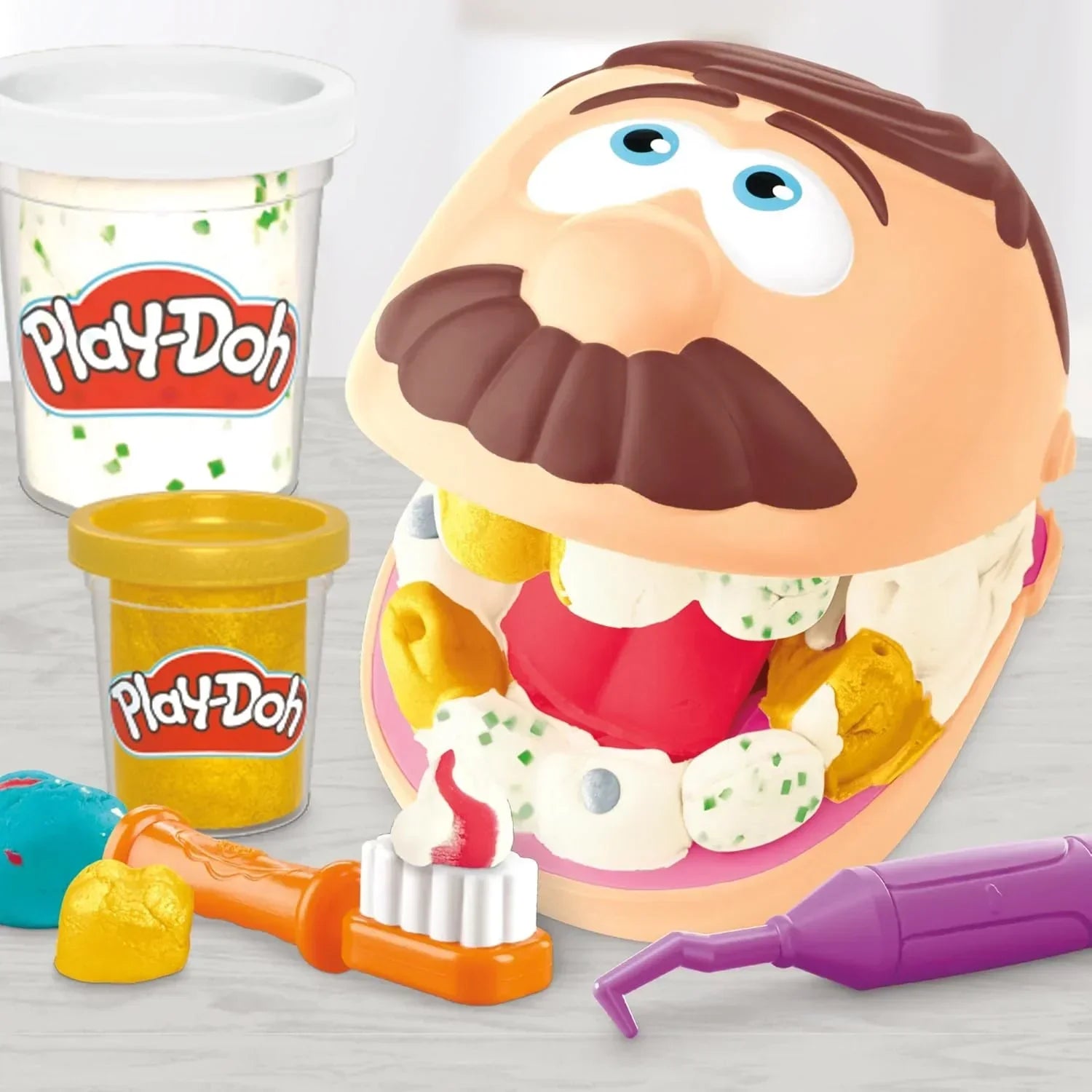 Play-Doh Fillin’ & Drillin’ Dentist Playset – Creative Tooth-Themed Fun with Tools & Non-Toxic Modeling Compound - Jaiman Toys