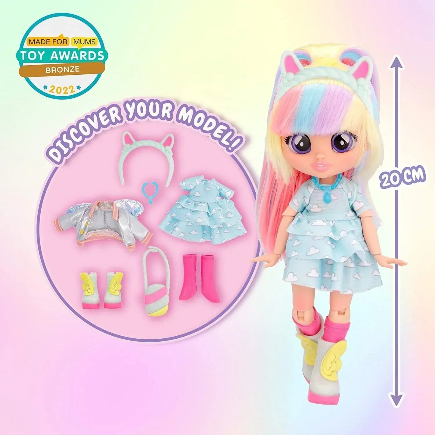 Cry Babies BFF Jenna Fashion Doll with Surprises Including Outfit and Accessories for Fashion Toy - Jaiman Toys